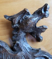 DRAGO ANTICA SCULTURA IN LEGNO