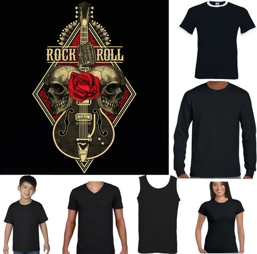Chitarra shirt uomo - chitarra, teschio