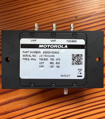 Motorola vhf uhf - motorola, duplexer