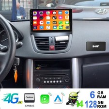 6+128G DAB+ per Peugeot 207 CC 2006-2015 4G Carplay Android14 autoradio GPS NAVI