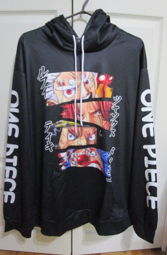 Anime one piece black hoodie - anime,