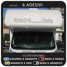 Adesivo Rimor Sailer per camper - Kit 6 adesivi con personalizzazione num. serie