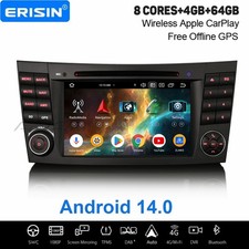 64GB 8 Core Android 14 Autoradio CarPlay CD Navi Mercedes Classe E/CLS W211 W219