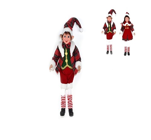 Bambola lui lei rosso - , scozzese