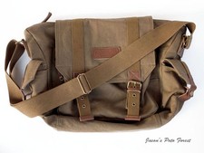 Borsa fotocamera tela tempo libero vintage di medie dimensioni leggera per fotocamera DSLR 2 2 obiettivi