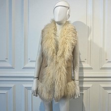 Gilet A&G beige panna ecopelle