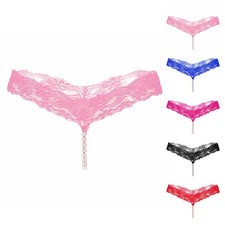 Perizoma in pizzo rosa