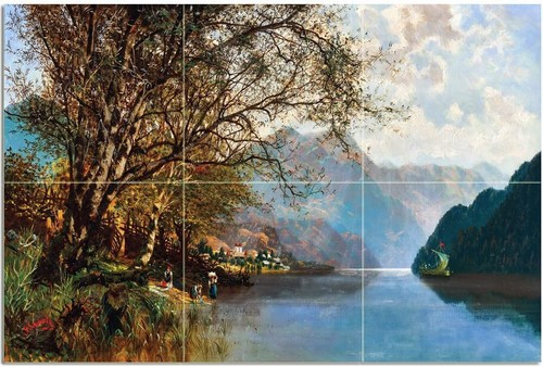 Piastrella murale lago