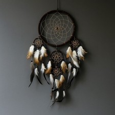 Acchiappasogni con Piume Artigianale – Ø 17 cm Lunghezza 55 cm –0109251404