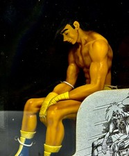 Figure ROCKY JOE YABUKI ASHITA NO JOE ultima scena Taito 15 cm seduto