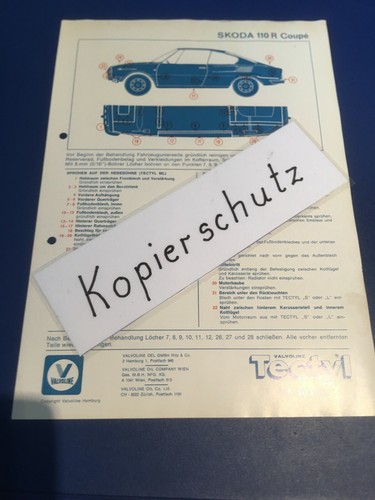 Skoda 110 coupè - r, tectyl