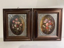 Due quadretti dipinto floreale
