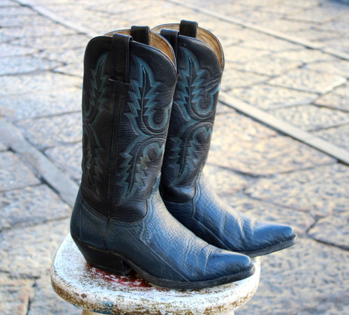 Stivale pelle texano vintage - stivale,