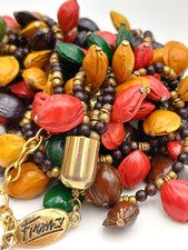 COLLANA FIRMATA ETNICA CON SEMI - MULTIFILO