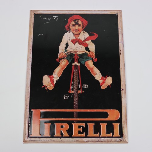 Targa insegna metallo pirelli - targa,