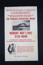 Vintage NYS DOT Twin Bridges 1982 cerimonia ridenominazione Rockefeller Ephemera raro Albany