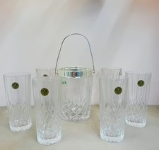 RCR CRISTALLO 24% Piombo Set Secchiello Ghiaccio + 6 Bicchieri Opera Tumbler Vin