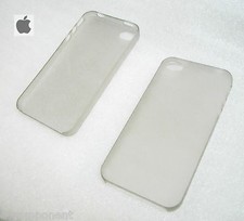COVER CUSTODIA PER APPLE IPHONE 4 4S COLORE GRIGIO CHIARO TRASPARENTE