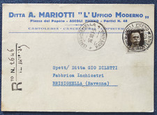 DITTA MARIOTTI L'UFFICIO MODERNO ASCOLI PICENO 1939 COMMERCIALE TESTATINA 3556