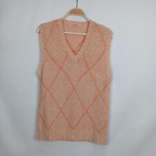 Gilet Malo da Donna Arancione 100% Cashmere Taglia 52 Taglia XXL