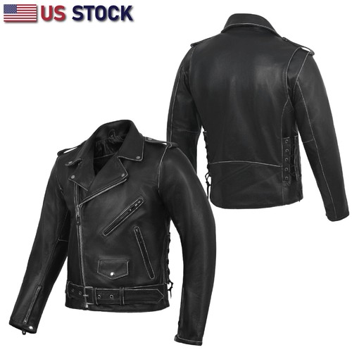 Giacca pelle moto stile