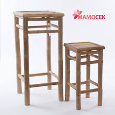 SGABELLO Sedia seduta bamboo salotto terrazza bar bambù