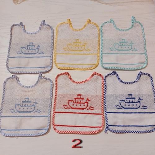 Set bavaglini ricamabili - di, 6