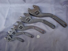Vintage Wescott Keystone S Curved Adjustable Wrench Set 6" - 14"