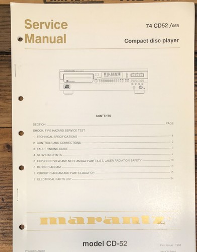 Marantz cd52 lettore cd - cd-52,