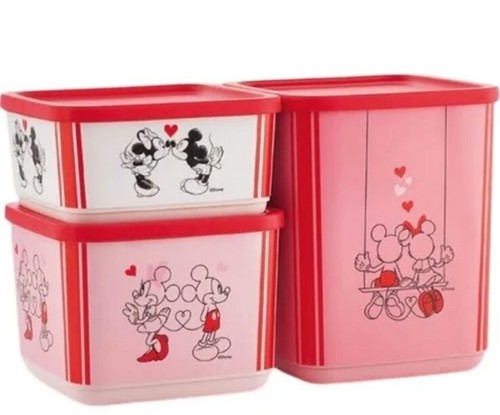 Tupperware set cubix minnie - tupperware,