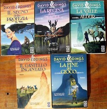 Lotto 5 libri ciclo saga Belgariad David Eddings fantasy ragazzi SERIE COMPLETA