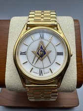 Orologio Massonico Caravelle by Bulova Tono Oro Bulova Quarzo con Batteria Nuova