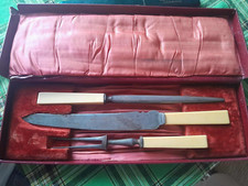 Set coltelli da intaglio Sheffield vintage