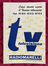 RADIOMARELLI Televisore tipo RV - Libretto istruzioni  1953 - Vintage
