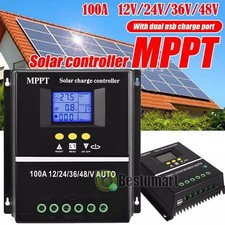 Regolatore di carica regolatore fotovoltaico batteria pannello solare AUTO 100A 12/24/36/48V