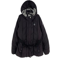 Gaastra Marrone Scuro Trapuntato Piumino con Cappuccio Parka Cappotto Taglia XXL