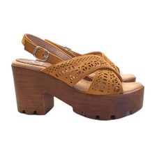 Sandali scarpe con tacco beige