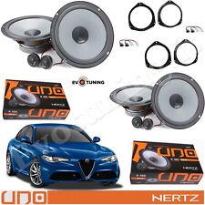 Kit 8 Casse Altoparlanti Hertz Anteriori e Posteriori per Alfa Giulia dal 2015>