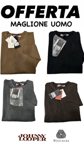 Maglione uomo girocollo rasato