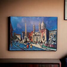 ACHILLE SDRUSCIA QUADRO DIPINTO OLIO SU TELA ROMA DE PISIS