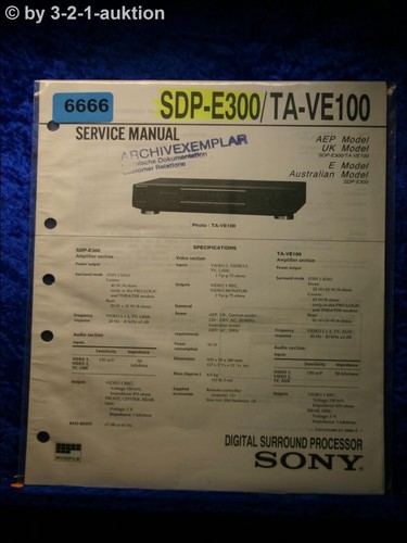 Sony service manual sdp e300 - service,
