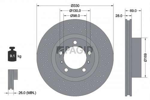 Disco freno pagid 55797nhc - pagid,