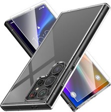 COVER per Samsung Galaxy S24 ULTRA 5G CUSTODIA TPU + PELLICOLA VETRO TEMPERATO