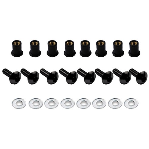 Set viti gommini neri per - viti, +