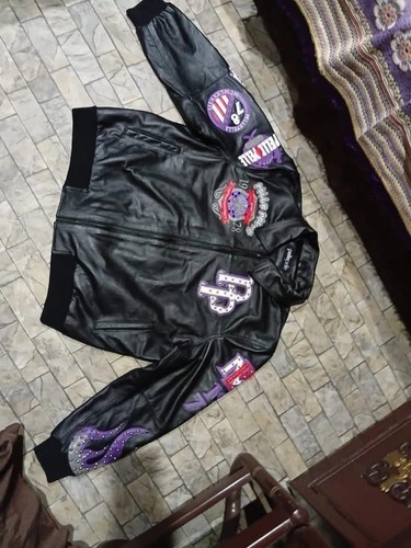 Genuine leather bomber jacket - genuine,