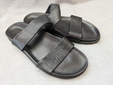 Barney’S New York Co-Op Uomo Nero Pelle Sandali Slide Italia M6762 US 13 Eu 46