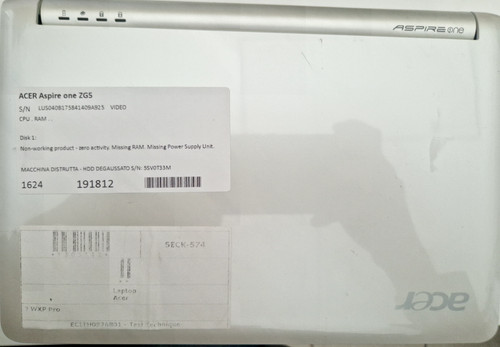 Acer aspire one zg5 - zg5, per