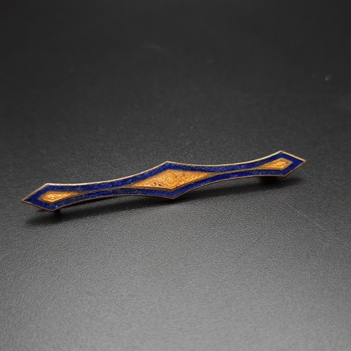 Edwardian bar brooch signed - edwardian,
