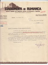 FF0022 - CARTA INTESTATA PUBBLICITARIA RUMIANCA CHIMICA TORINO 1941