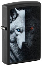 Accendino Zippo Inner Wolves Antivento Unisex  Nero